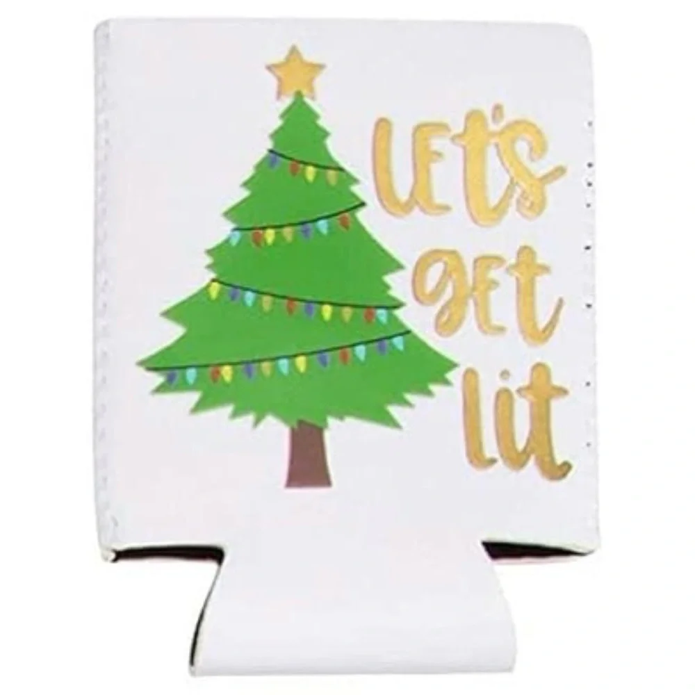 Christmas Tree Koozie Let’s Get Lit